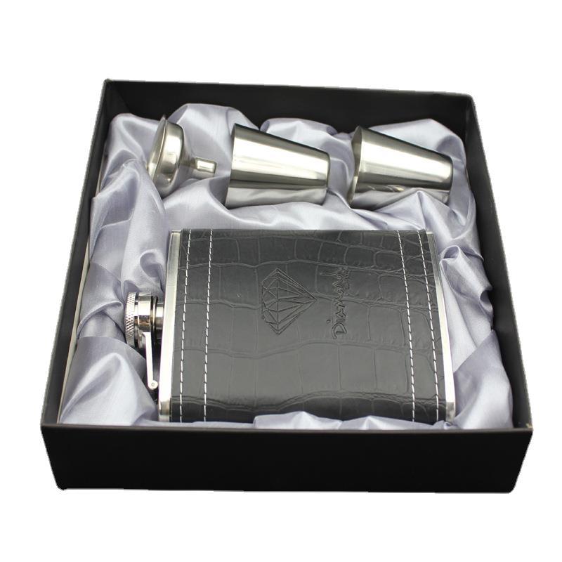 Outdoor Stainless Steel Wine Bottle Portable Set Gift Box